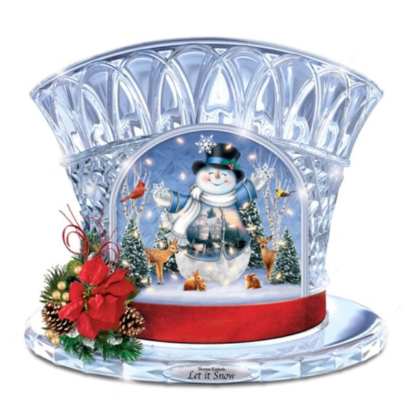 Thomas Kinkade "Let it Snow" Crystal Top Hat - Picture 11 of 13